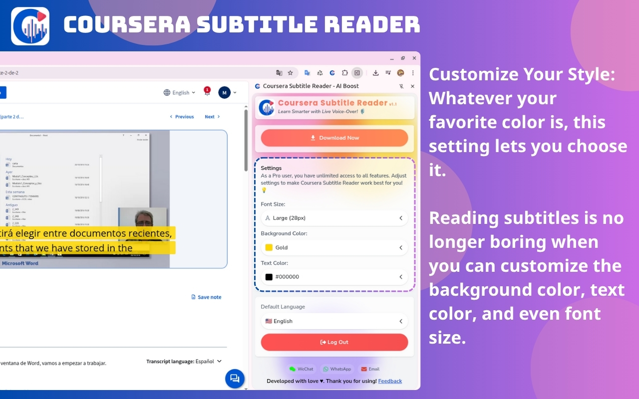Coursera Subtitle Reader screenshot 4
